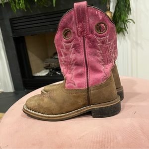 Smoke Shyanne Top Western Boot Brown Girls Size 12R